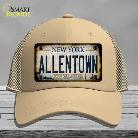 Allentown Excelsior New York Rusty Novelty License Plate Hat Tag Mesh / Khaki