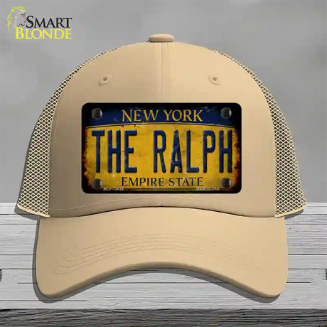 The Ralph New York Rusty Novelty License Plate Hat Tag Mesh / Khaki