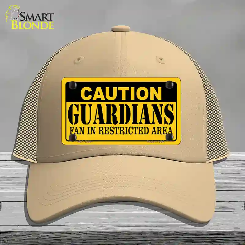 Caution Guardians Novelty License Plate Hat Tag Mesh / Khaki