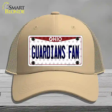 Guardians Fan Ohio Overlay Novelty License Plate Hat Tag Mesh / Khaki