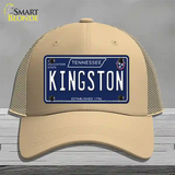 Kingston Tennessee Blue Novelty License Plate Hat Tag Mesh / Khaki