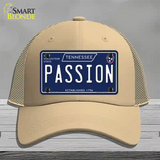 Passion Tennessee Blue Novelty License Plate Hat Tag Mesh / Khaki