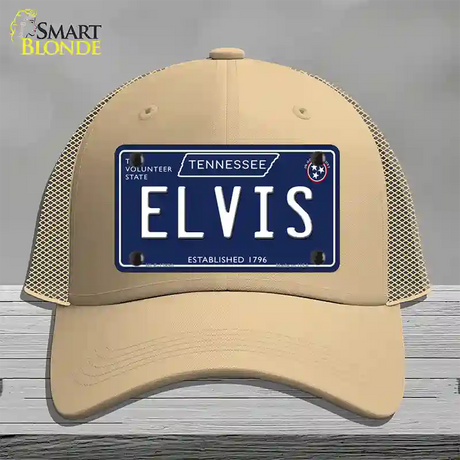 Elvis Tennessee Blue Novelty License Plate Hat Tag Mesh / Khaki