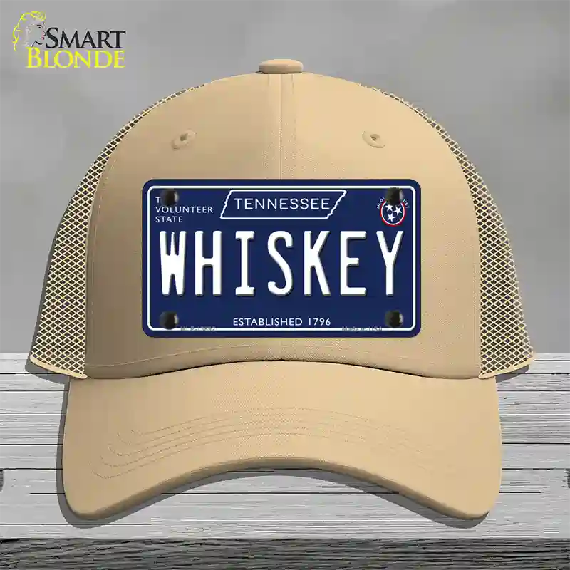 Whiskey Tennessee Blue Novelty License Plate Hat Tag Mesh / Khaki