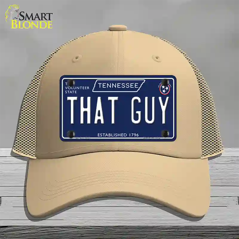 That Guy Tennessee Blue Novelty License Plate Hat Tag Mesh / Khaki