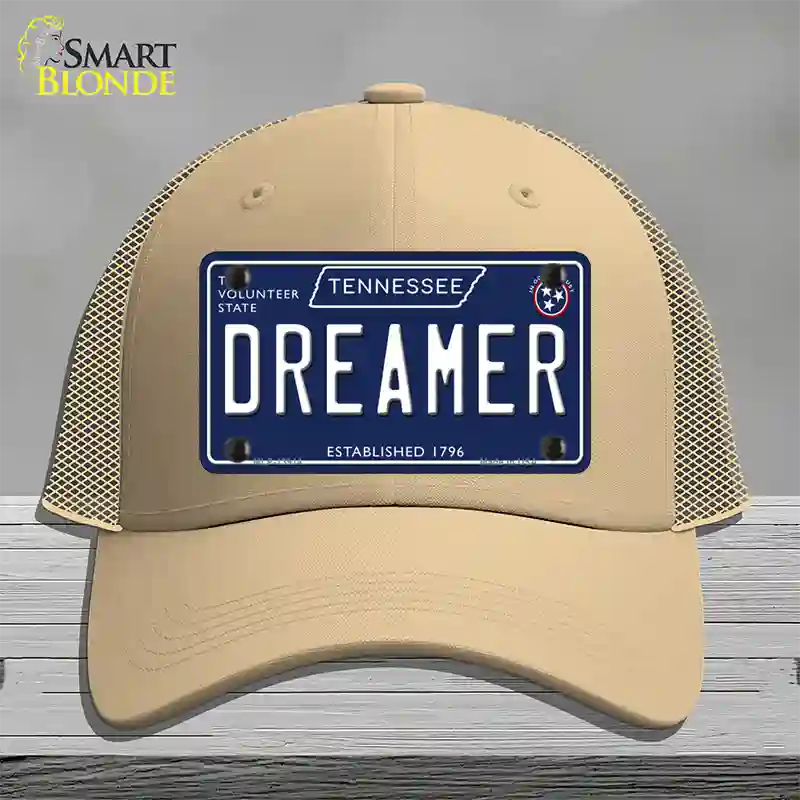 Dreamer Tennessee Blue Novelty License Plate Hat Tag Mesh / Khaki