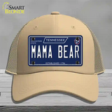 Mama Bear Tennessee Blue Novelty License Plate Hat Tag Mesh / Khaki