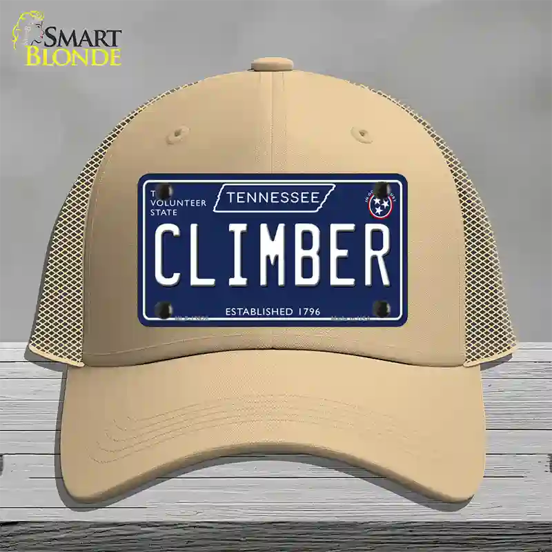 Climber Tennessee Blue Novelty License Plate Hat Tag Mesh / Khaki