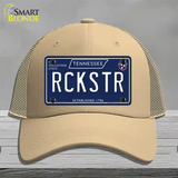 Rckstr Tennessee Blue Novelty License Plate Hat Tag Mesh / Khaki