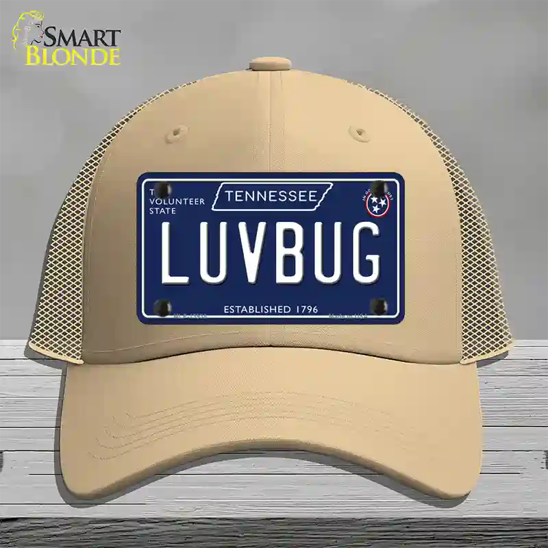 Luv Bug Tennessee Blue Novelty License Plate Hat Tag Mesh / Khaki