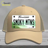 Smoky Mtns Tennessee Novelty License Plate Hat Tag Mesh / Khaki