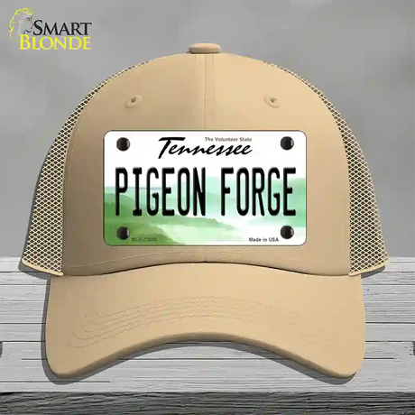 Pigeon Forge Tennessee Novelty License Plate Hat Tag Mesh / Khaki