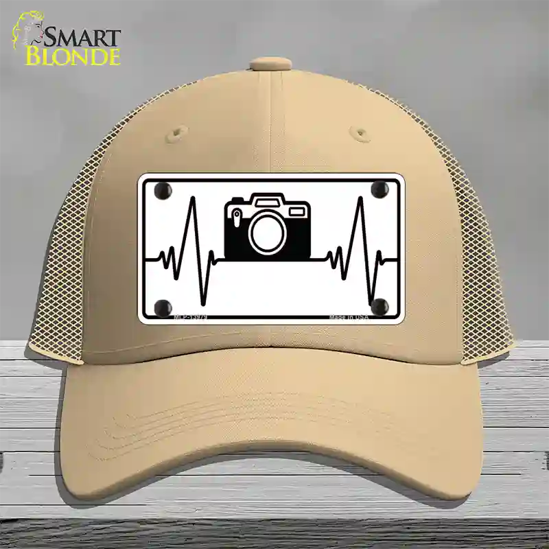 Photography Heart Beat Novelty License Plate Hat Tag Mesh / Khaki