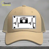 Photography Heart Beat Novelty License Plate Hat Tag Mesh / Khaki