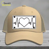 Love Heart Beat Novelty License Plate Hat Tag Mesh / Khaki