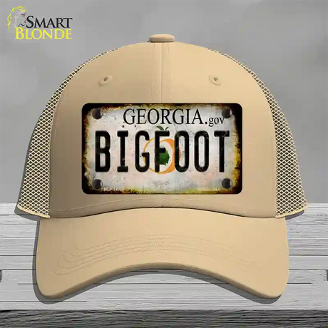 Bigfoot Georgia Novelty License Plate Hat Tag Mesh / Khaki