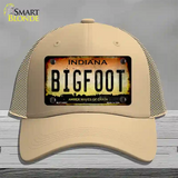 Bigfoot Indiana Novelty License Plate Hat Tag Mesh / Khaki