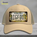 Bigfoot Nebraska Novelty License Plate Hat Tag Mesh / Khaki