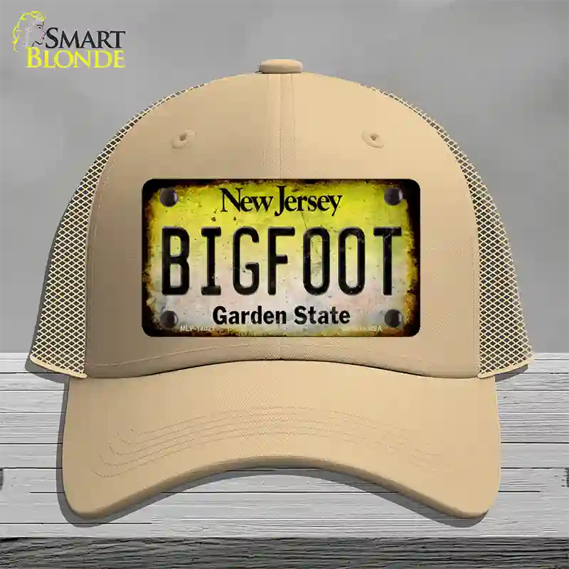 Bigfoot New Jersey Novelty License Plate Hat Tag Mesh / Khaki