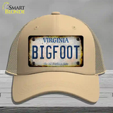 Bigfoot Virginia Novelty License Plate Hat Tag Mesh / Khaki