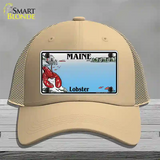 Maine Lobster Blank Novelty License Plate Hat Mesh / Khaki