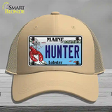 Hunter Maine Lobster Novelty License Plate Hat Mesh / Khaki