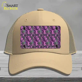 Purple Vortex Novelty License Plate Hat Mesh / Khaki