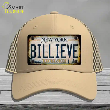 Billieve Excelcior New York Novelty License Plate Hat Mesh / Khaki