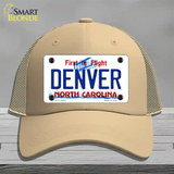 Denver North Carolina Novelty License Plate Hat Mesh / Khaki