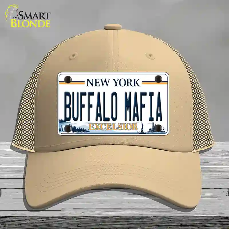 Buffalo Mafia New York Excelsior Novelty License Plate Hat Mesh / Khaki