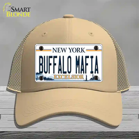 Buffalo Mafia New York Excelsior Novelty License Plate Hat Mesh / Khaki