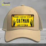 Arizona Oatman Yellow Novelty License Plate Hat Mesh / Khaki