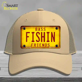 Fishin Friends Novelty License Plate Hat Mesh / Khaki