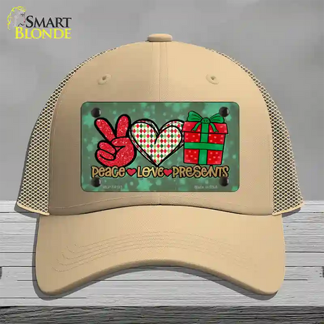 Peace Love Presents Novelty License Plate Hat Mesh / Khaki