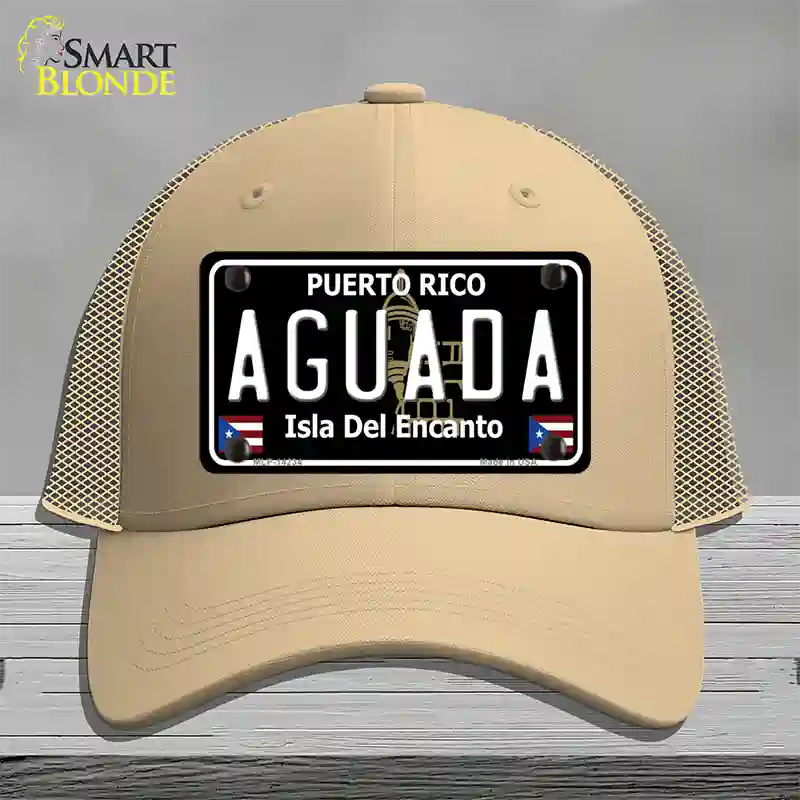 Aguada Puerto Rico Black Novelty License Plate Hat Mesh / Khaki