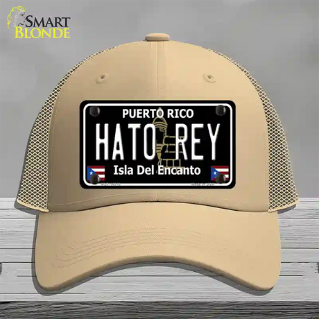 Hato Rey Puerto Rico Black Novelty License Plate Hat Mesh / Khaki