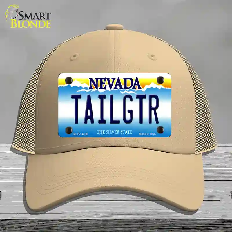 Tailgtr Nevada Novelty License Plate Hat Mesh / Khaki