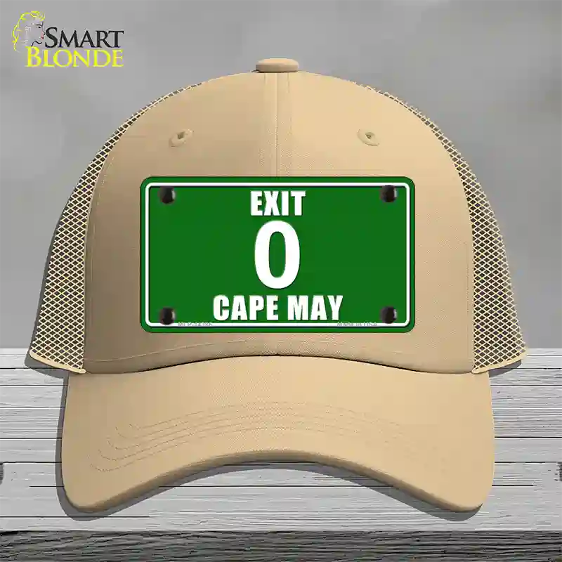 Exit 0 Cape May Novelty License Plate Hat Mesh / Khaki