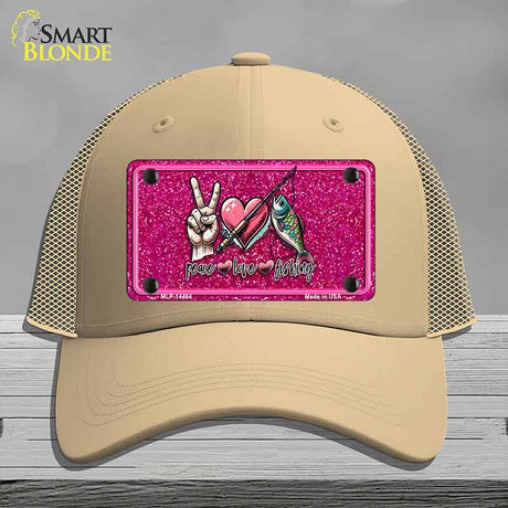 Peace Love Fishing Novelty License Plate Hat HAT-MLP-14464