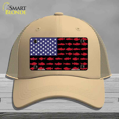 Fishermans American Flag Novelty License Plate Hat HAT-MLP-14466