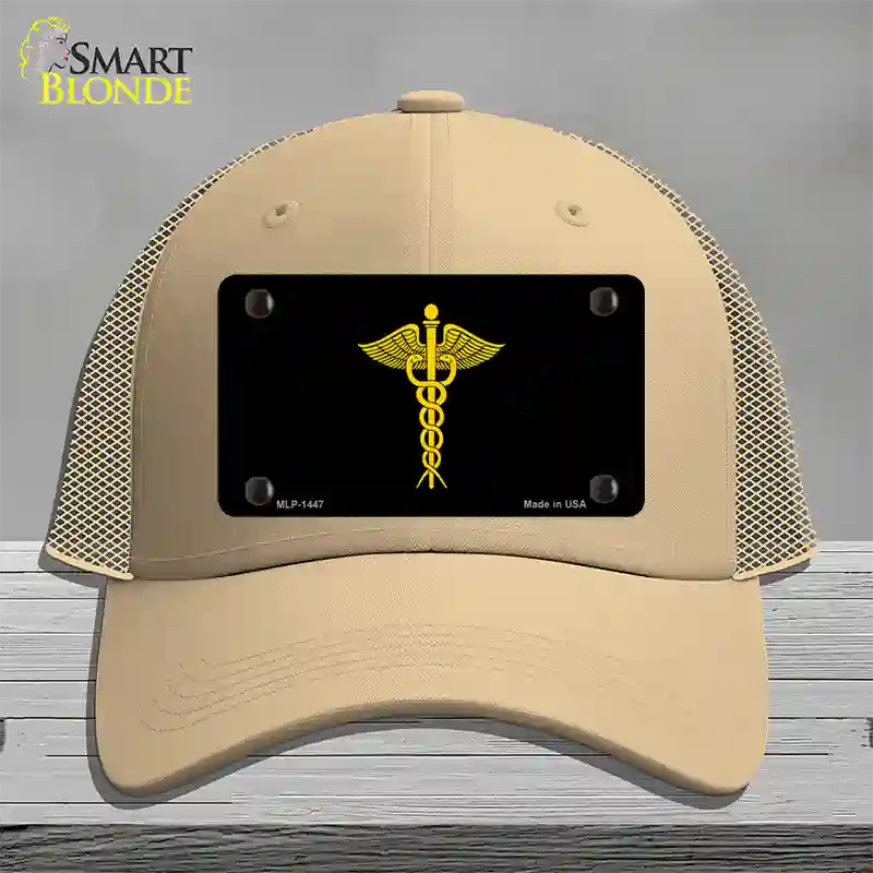 Caduceus Novelty License Plate Hat Mesh / Khaki