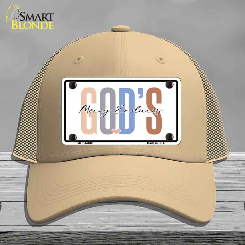 Gods Mercy Endures Novelty License Plate Hat HAT-MLP-14480