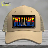 Williams Arizona State Flag Novelty License Plate Hat Mesh / Khaki