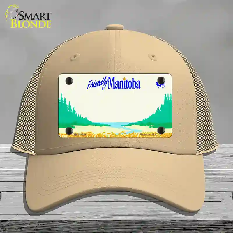 Manitoba Novelty License Plate Hat Mesh / Khaki