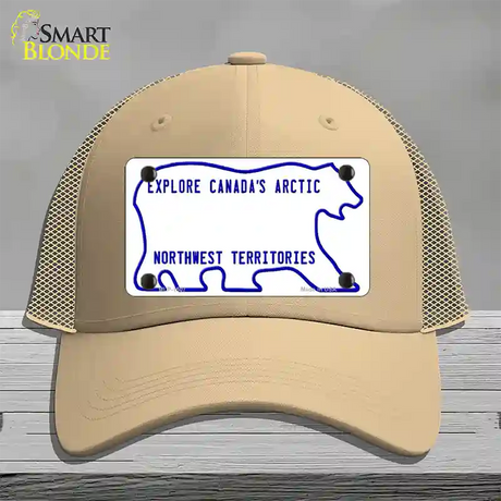 Northwest Territories Novelty License Plate Hat Mesh / Khaki