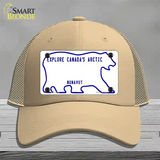 Nunavut Novelty License Plate Hat Mesh / Khaki