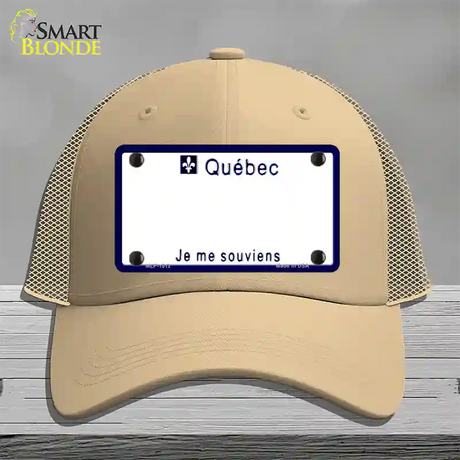 Quebec Novelty License Plate Hat Mesh / Khaki