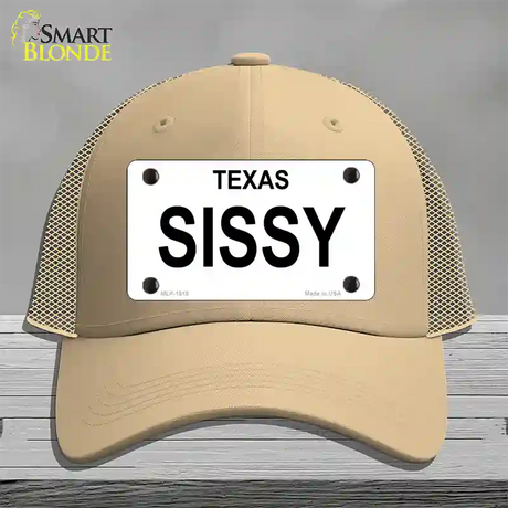 SISSY Novelty License Plate Hat Mesh / Khaki