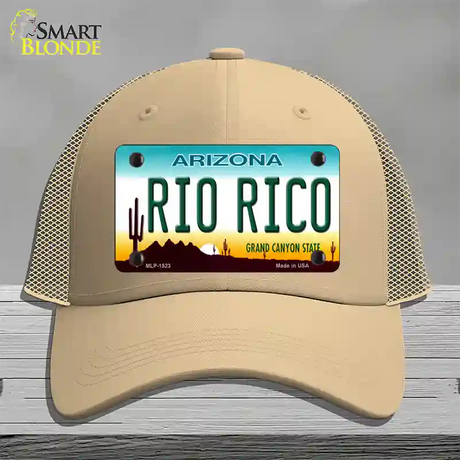 Rio Rico Arizona Novelty License Plate Hat Mesh / Khaki