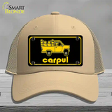 Carpul Novelty License Plate Hat Mesh / Khaki